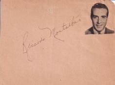 Ricardo Montalban Star Trek, Fantasy Island Actor Signed Vintage Page. Good Condition. All