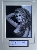 Brigitte Bardot Legendary French Actress Signed Display. Good Condition. All autographs come with