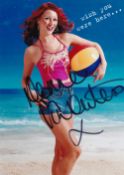 Denise Van Outen Model and Actress 8x6 inch Signed Photo. Good Condition. All autographs come with a
