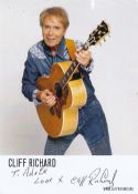 Cliff Richard Chart Topping Superstar 6x4 inch Signed Photo. Good Condition. All autographs come