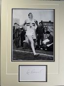Roger Bannister Record Breaking Athlete Signed Display. Good Condition. All autographs come with a