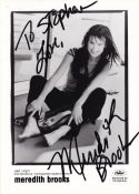 Meredith Brooks Chart Topping Singer 7x5 inch Signed Promo Photo. Good Condition. All autographs