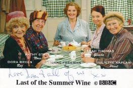 Dora Bryan Last of the Summer Wine Actress 6x4 inch Signed Photo. Good Condition. All autographs
