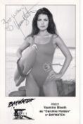 Yasmine Bleeth Baywatch TV Series Actor 8x6 inch Signed Photo. Good Condition. All autographs come