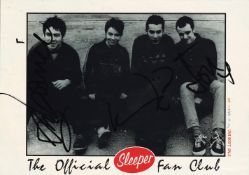 Sleeper 1990's Boy Band, Music in Trainspotting Fully Signed 8x6 Magazine Picture. Good Condition.