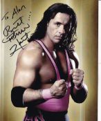 Brett "The Hitman" Hart Legendary American Wrestler 10x8 inch Signed Photo (with photo proof).