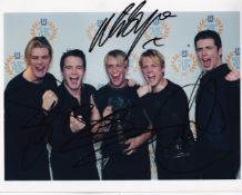 Westlife Chart Topping Boy Band Fully Signed 10x8 inch Signed Photo. Good Condition. All