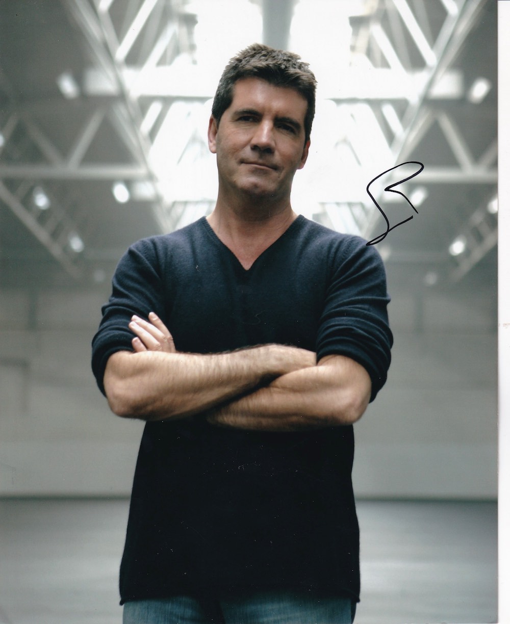 Simon Cowell X Factor Judge and Creator 10x8 inch Signed Photo. Good Condition. All autographs