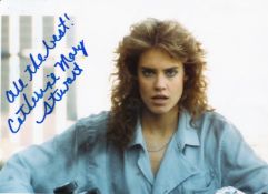 Catherine Mary Stewart Night of the Comet Actress 8x6 inch Signed Photo (with proof). Good