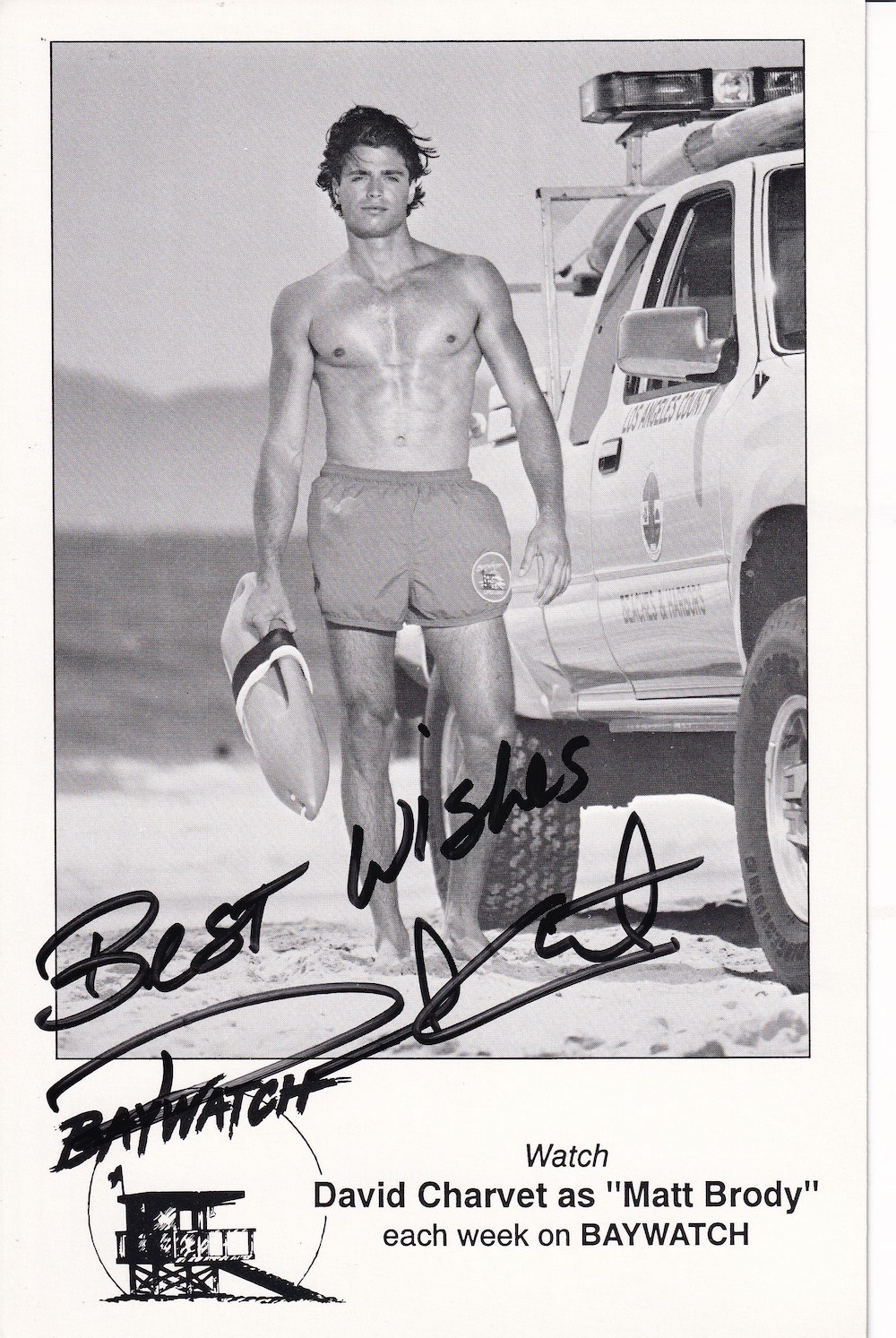 David Charvet Popular Actor, Baywatch 8x6 inch Signed Promo Photo. Good Condition. All autographs