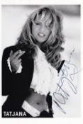 Tatjana Croatian Born Model and Singer 6x4 inch Signed Photo. Good Condition. All autographs come