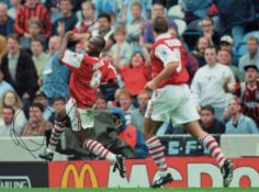 Football Ian Wright signed 16x12 Arsenal colour photo. Good Condition. All autographs come with a