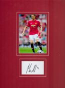 Football Nemanja Mati? Signed Signature Card With Colour Photo. Mounted. Good Condition. All