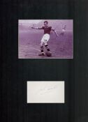 Football John 'Jackie' Sewell Signed Signature Card with Photo. Mounted. Good Condition. All