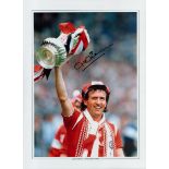 Football John Gidman signed 16x12 Manchester United colour print. Good Condition. All autographs