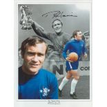 Football Ron Chopper Harris signed 16x12 Chelsea colourised montage print. Good Condition. All