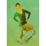 Ice Skating Katarina Witt signed 6x4 colour promo photo. Good Condition. All autographs come with