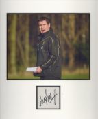Football Nigel Clough Signed Signature Piece with Colour Photo. Mounted. Good Condition. All