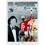 Football Gordon Banks signed 16x12 Football Legend colourised montage print. Good Condition. All