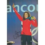 Winter Olympics Amy Williams signed 12x8 colour photo. Amy Joy Williams, MBE (born 29 September