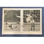 Football, David Sadler signed 12x18 black and white photograph pictured as England goalkeeper Gordon