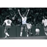 Autographed Phil Thompson 12 X 8 Photo : B/W, Depicting England's Phil Thompson Running Away In