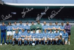 Autographed Manchester City 12 X 8 Photo : Col, Depicting A Superb Image Showing Manchester City