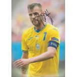 Football Andriy Yarmolenko signed Ukraine 12x8 colour photo. Ukrainian professional footballer who