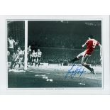 Football Frank Stapleton signed 16x12 Manchester United colourised print. Good Condition. All