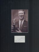 Football Jack Charlton 16x12 overall mounted signature piece includes signed album page and black