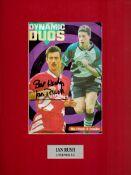 Football Ian Rush Signed Dynamic Duos Colour Magazine Page. Mounted. Good Condition. All