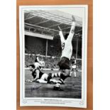 Football, Alex Dawson signed 12x18 black and white photograph pictured as he celebrates scoring