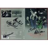 Football Manchester United 1968 European Cup Winners multi signed DVD sleeve signatures include