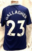 Football Conor Gallagher signed Chelsea replica home football shirt size medium. Good Condition. All