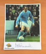 Football. Mike Summerbee Signed 10x8 colour Autographed Editions page. Bio description on the