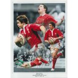 Rugby Shane Williams signed 16x12 Welsh Rugby Legend colour montage print. Good Condition. All