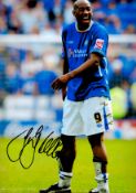 Football Dion Dublin signed Leicester City 12x8 colour photo. Good Condition. All autographs come