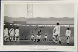 Football John Aston signed 18x12 "Manchester United 1968 European Cup" black and white print. Good