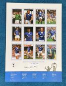 Howard Kendall signed 22x16 colour Everton European Cup Winners Cup Kings 1985 Big Blue Tube print
