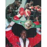 Boxing Frank Bruno signed 16x12 colour montage photo. Good Condition. All autographs come with a