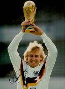 Football Jurgen Klinsmann signed Germany World Cup Winners 16x12 colour photo. Good Condition. All