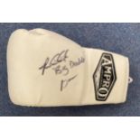 Boxing Riddick Bowe signed white glove inscribed "Big Daddy". Good Condition. All autographs come