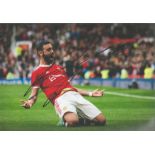 Football Bruno Fernandes signed Manchester United 12x8 colour photo. Bruno Miguel Borges