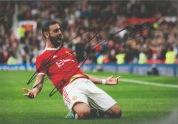 Football Bruno Fernandes signed Manchester United 12x8 colour photo. Bruno Miguel Borges