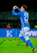 Football Piotr Zielinski signed Napoli 12x8 colour photo. Good Condition. All autographs come with a