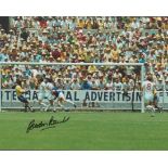 Football Gordon Banks signed 16x12 colour photo pictured during the iconic match with Brazil in