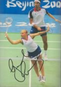 Olympics Gail Emms signed 12x8 colour photo. Gail Elizabeth Emms MBE (born 23 July 1977) is a