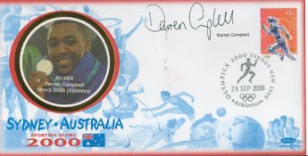 Olympics Darren Campbell signed Sydney Australia Sporting Glory 2000 FDC PM Olympics 2000 Sydney NSW