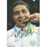 Boxing Delicious Orie signed 12x8 colour photo. Delicious Orie is a British amateur boxer who won