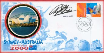 Olympics Roger Black signed Sydney Australia Sporting Glory 2000 FDC PM Olympics Opening Ceremony
